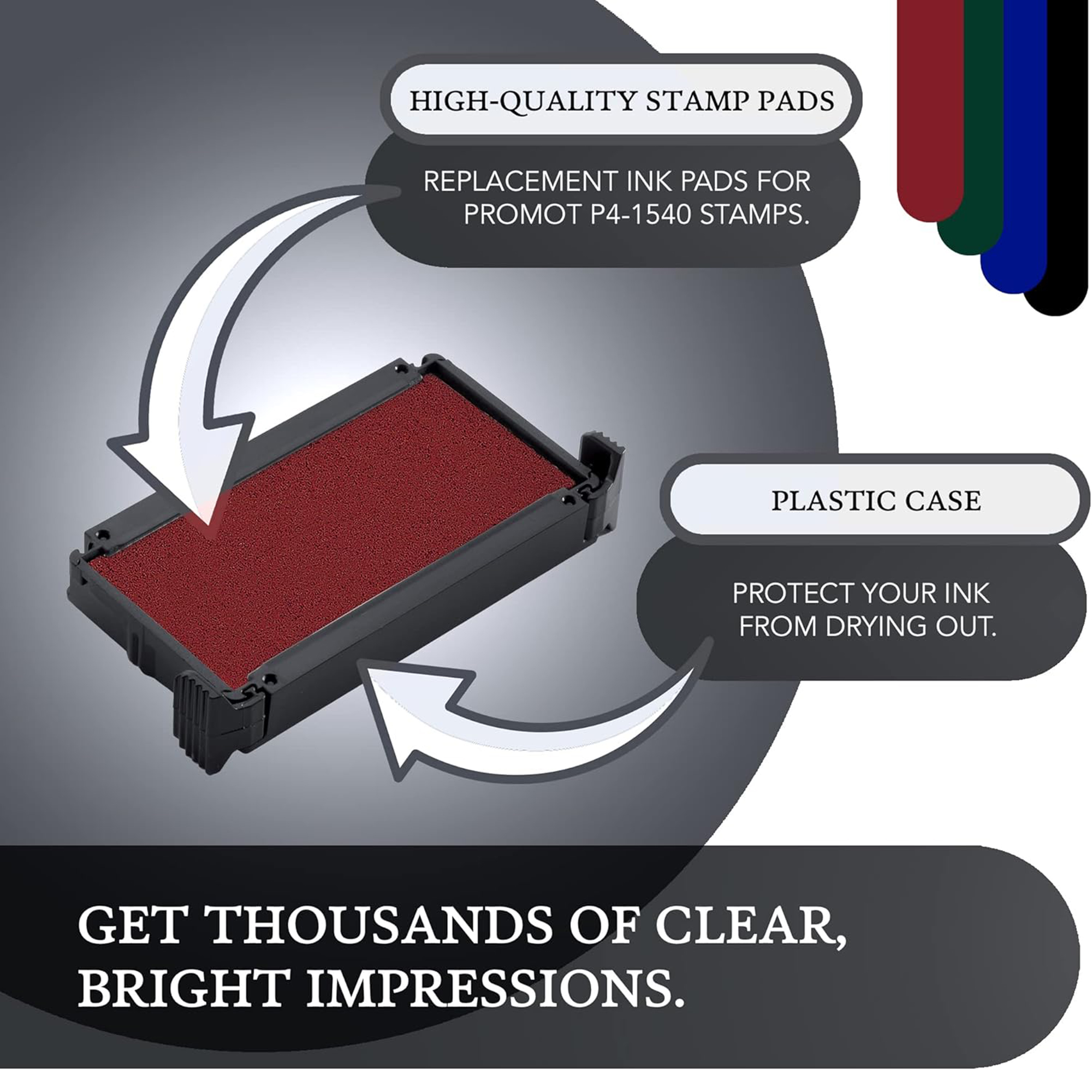 Promot P4-1540, Trodat 4911 Replacement Ink Pad - Red hover