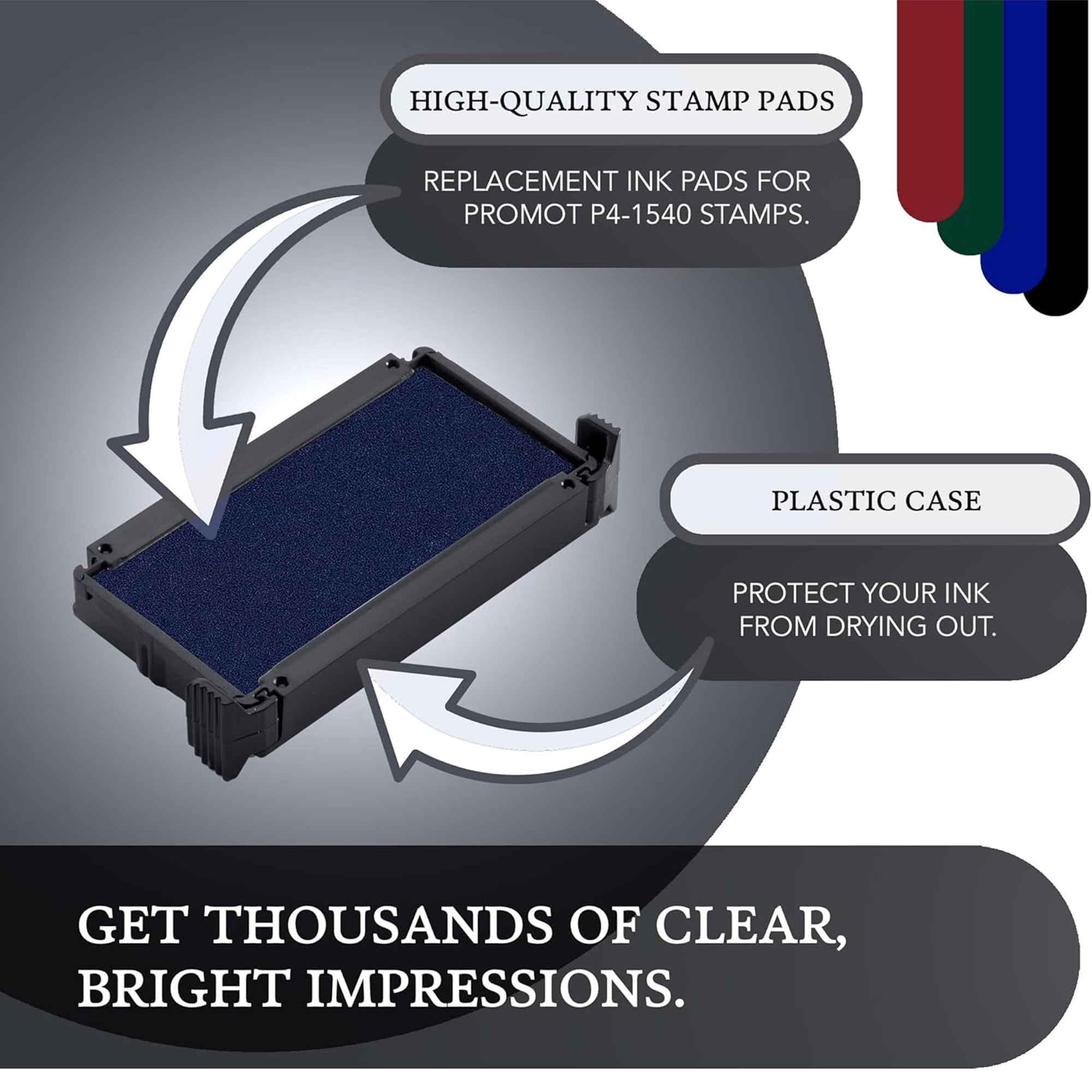 Promot P4-1540, Trodat 4911 Replacement Ink Pad - Blue hover