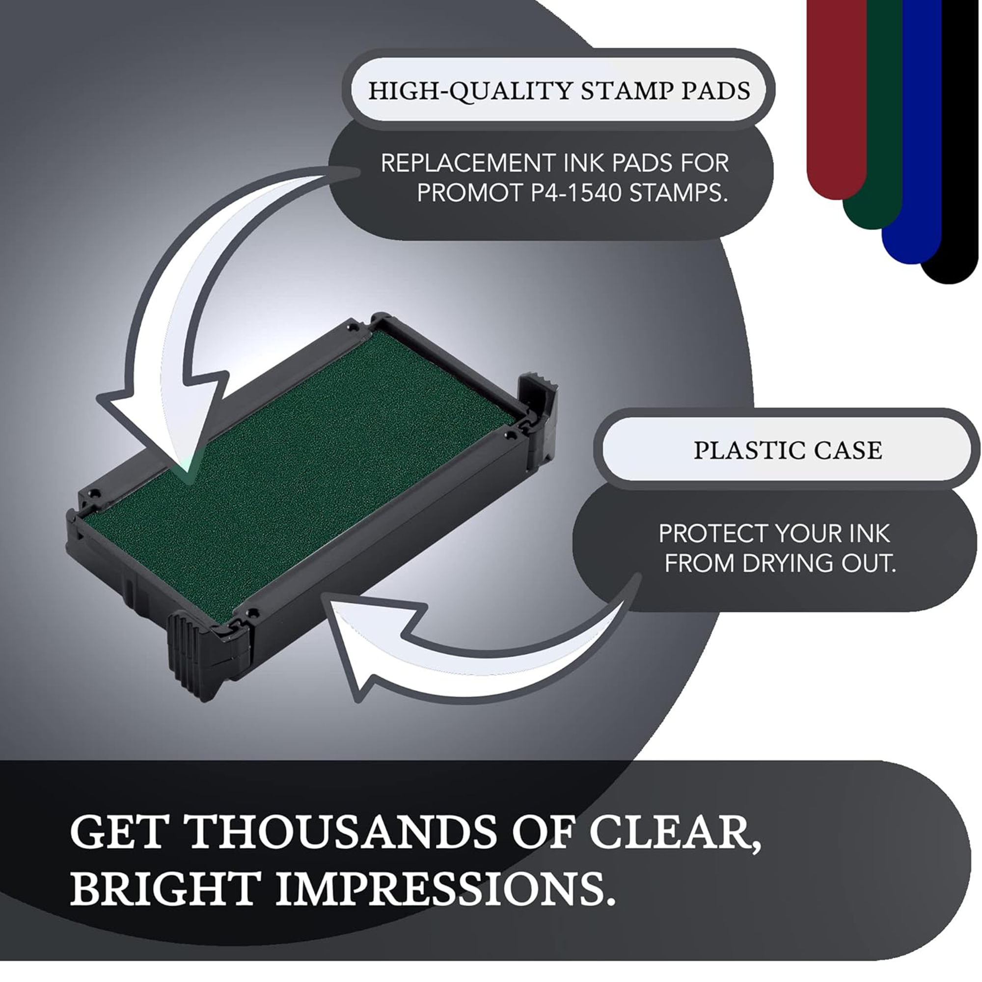 Promot P4-1540, Trodat 4911 Replacement Ink Pad - Green hover